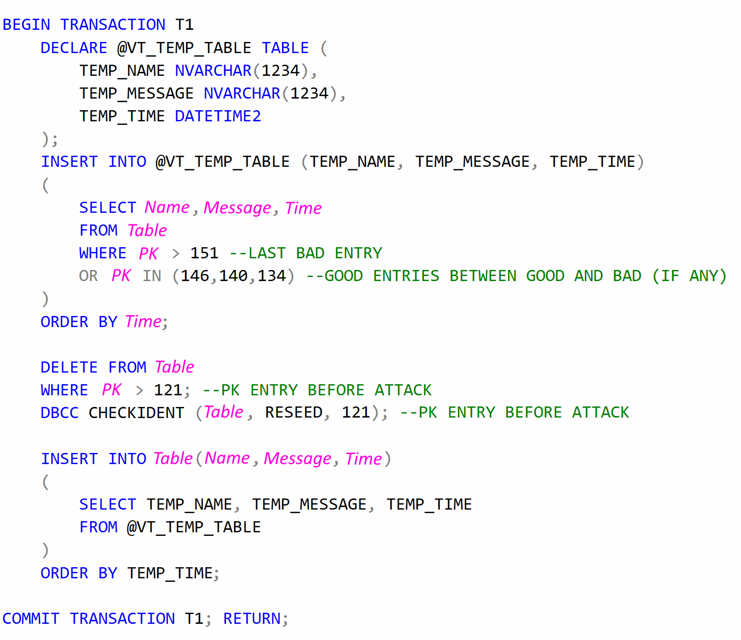 SQL V