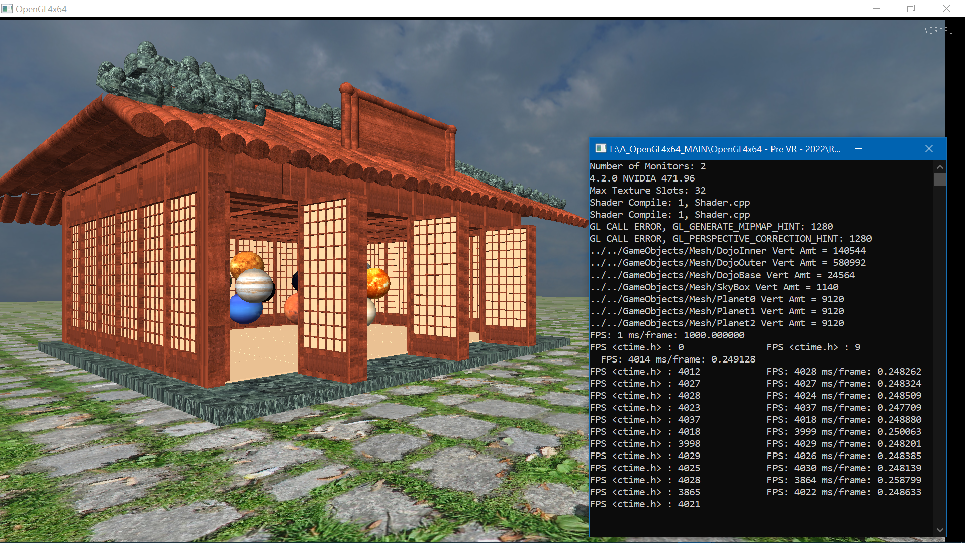 VR Tai Chi pic with a 4K framerate fps console readout 1