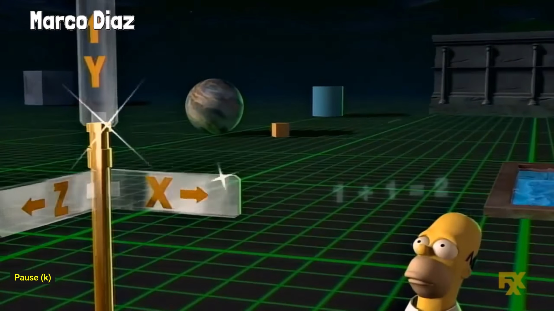 Homer Simpson drawn in CGI