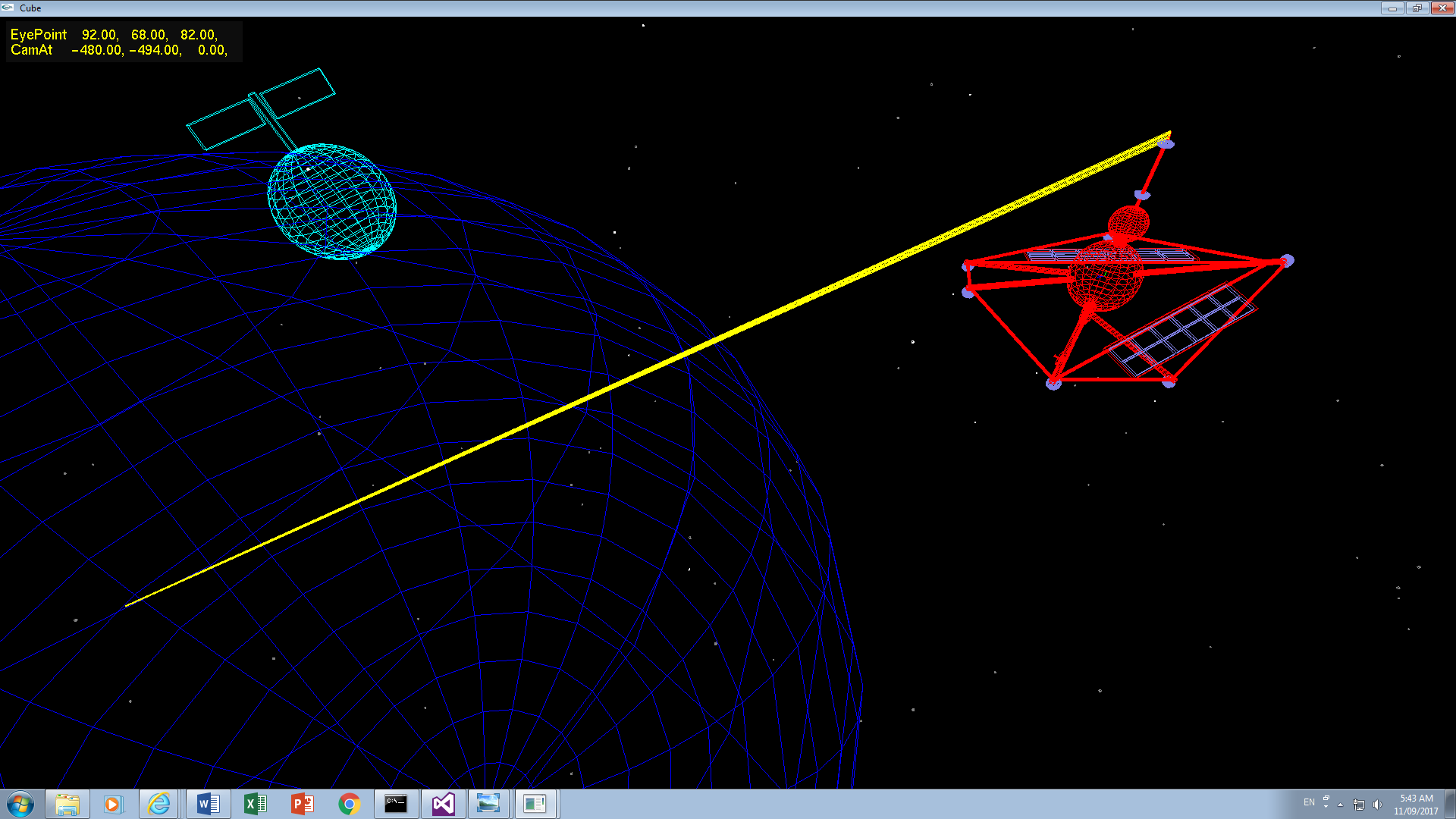 Same image as before thought in wireframe and flat color