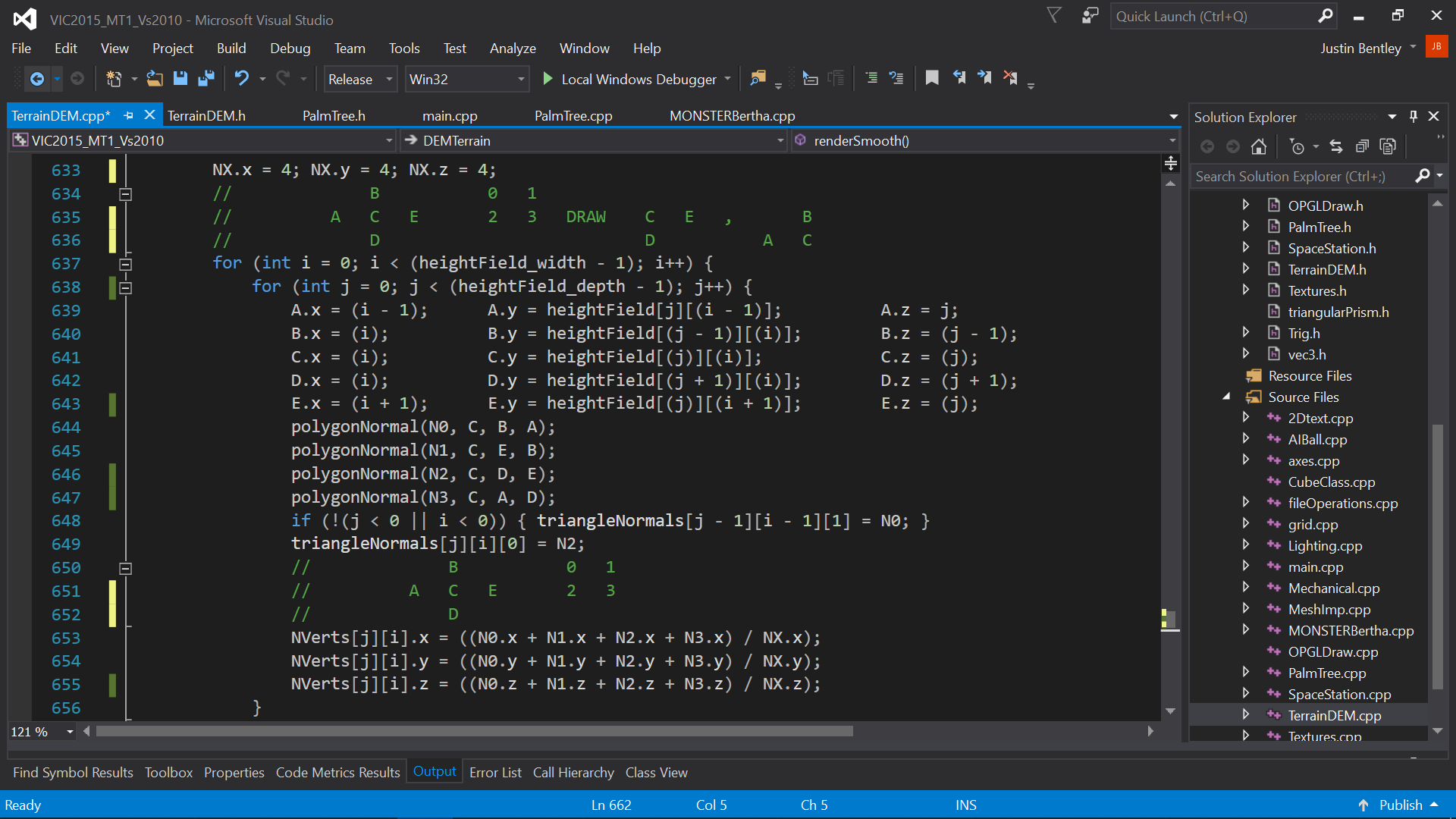 C++ function to create normals for triangles