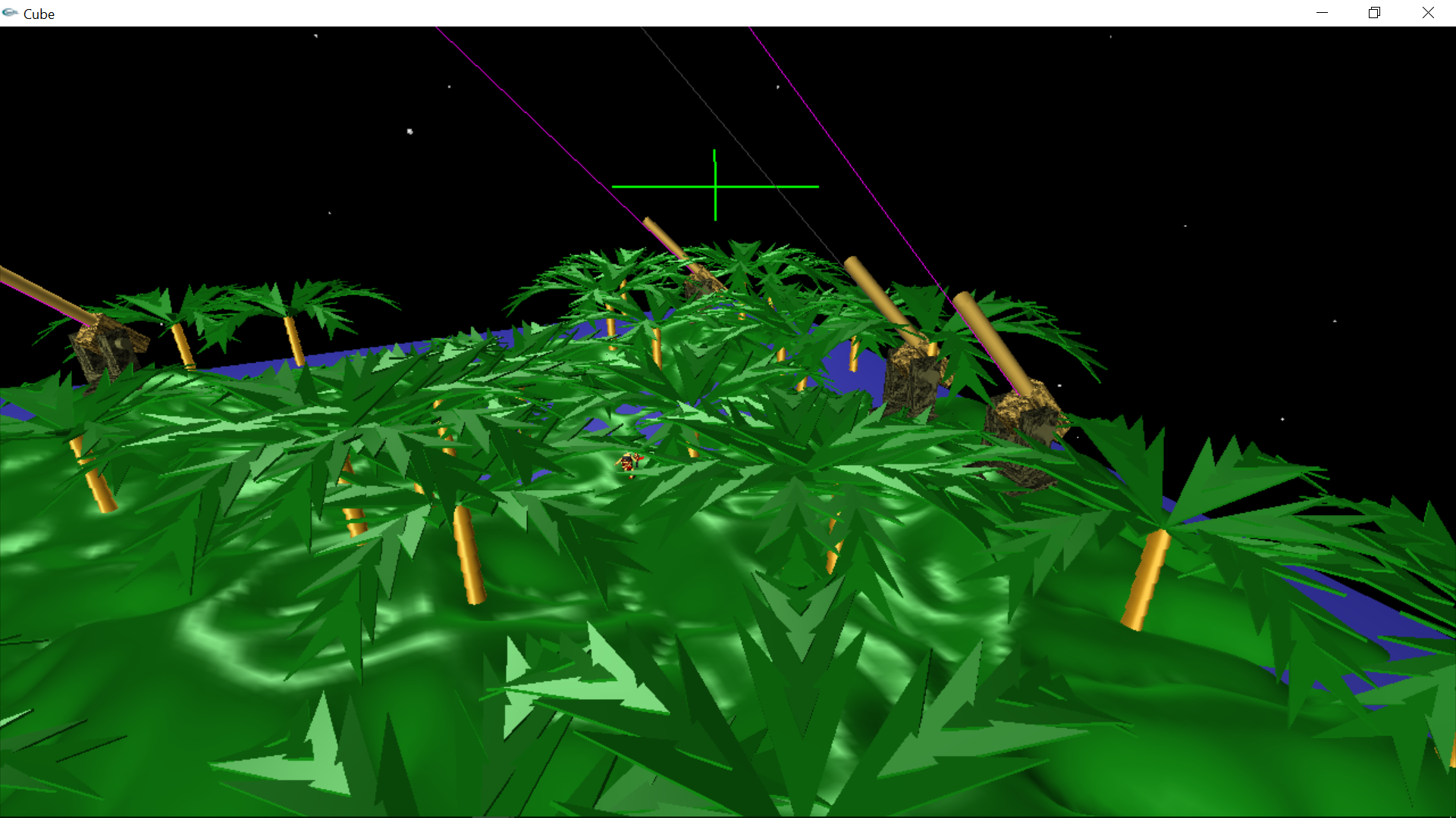 A Forest scene with Palm Trees